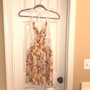 Floral and Lace Boho Dress